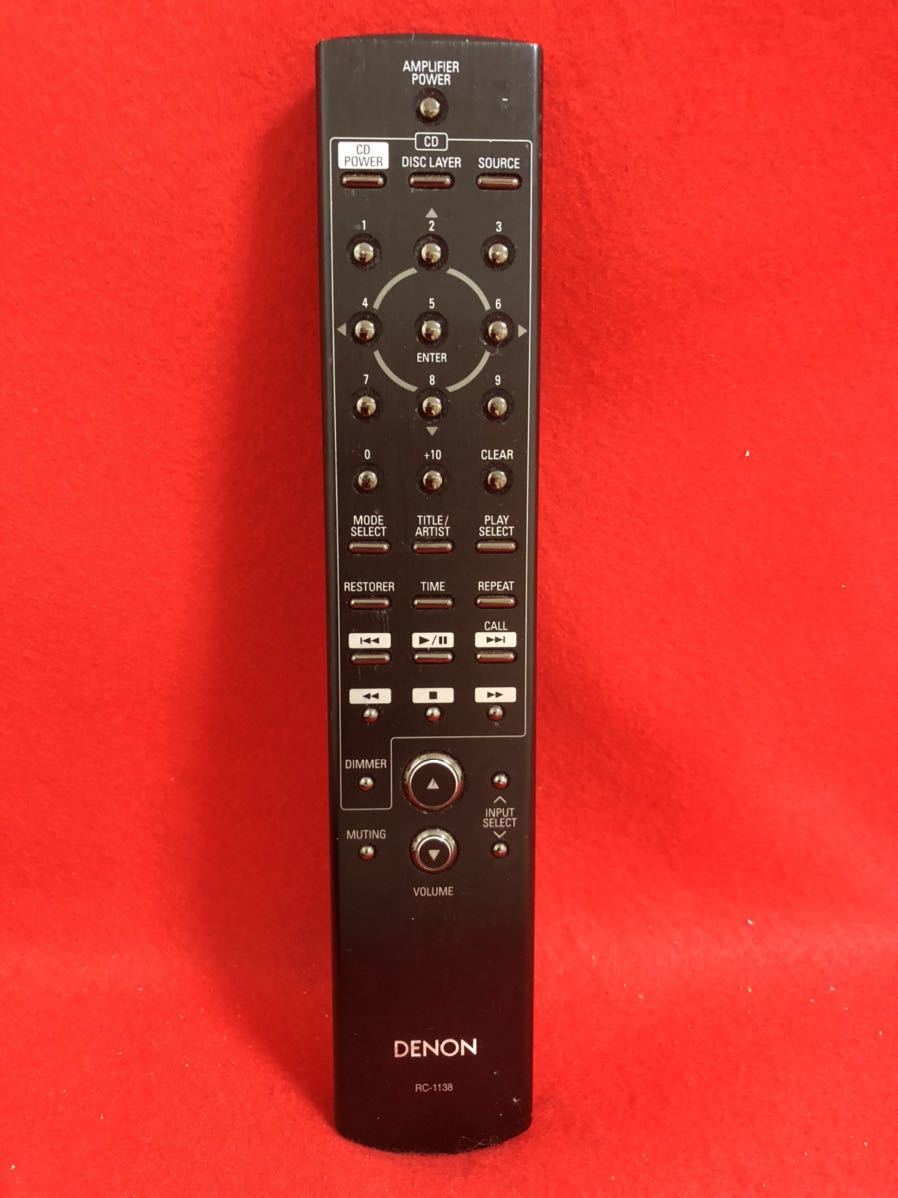 純正 DENON/デノン リモコン RC-1138 オーディオ機器 現状品 動作未確認(リモコン)｜売買されたオークション情報、yahooの ...
