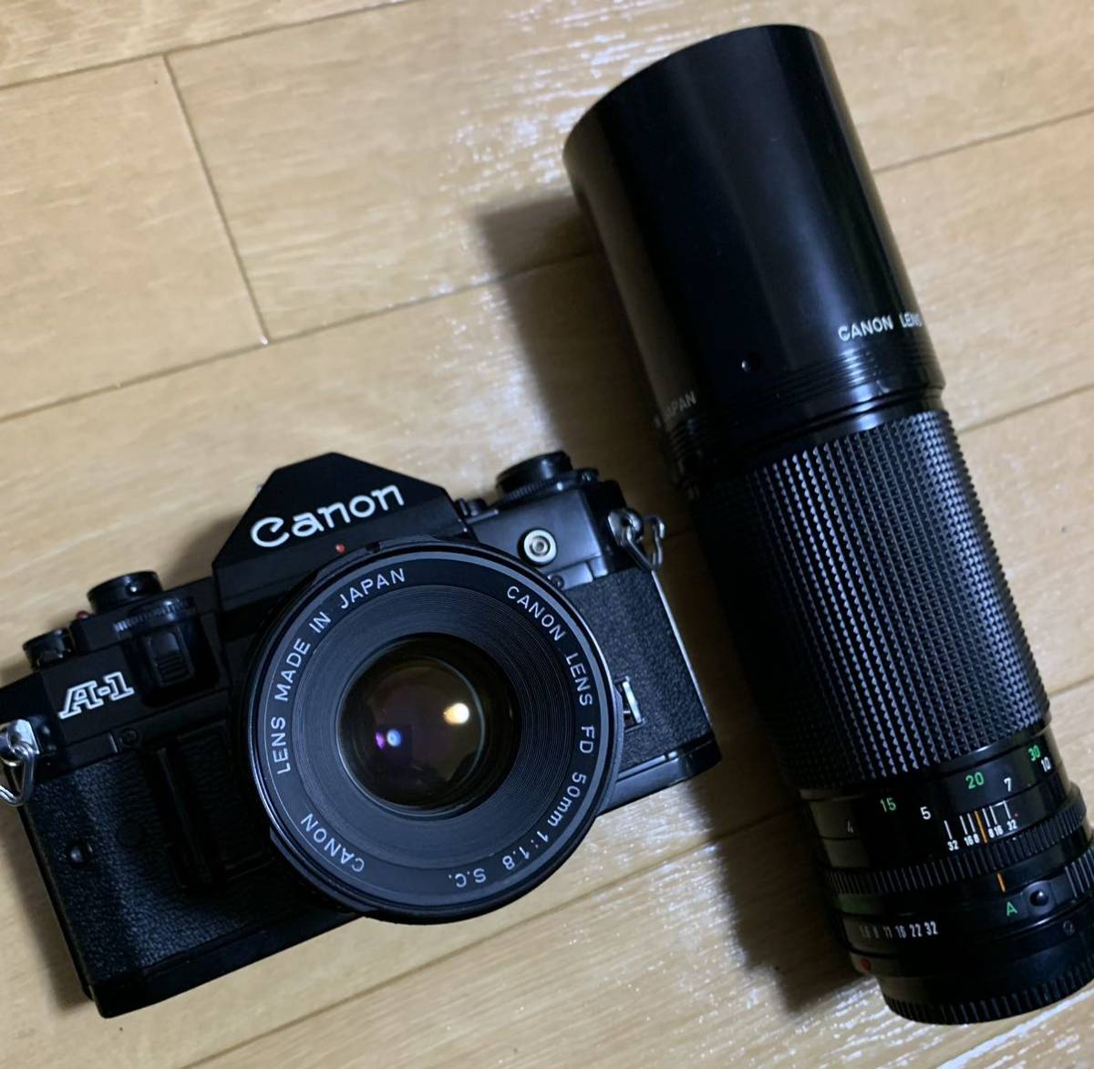 Canon A-1 + FD 50mm f1.8 S.C. + NFD 300mm f5.6