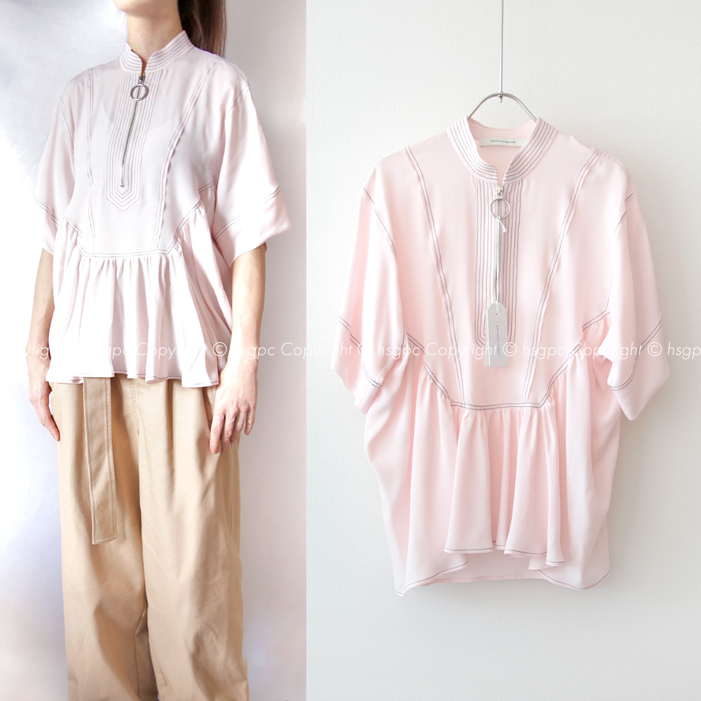 定価5.6万】新品 セドリックシャルリエ シフォン ジップ ブラウス 