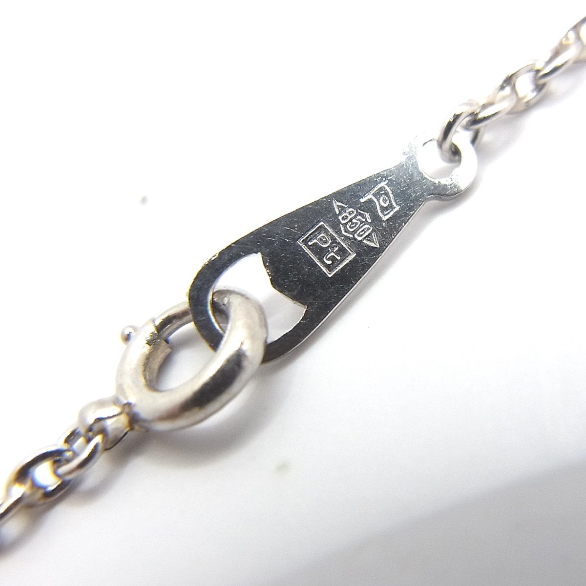 Pt850 45cm ネックレス プラチナ850 喜平ネックレス 8面カットトリプル 