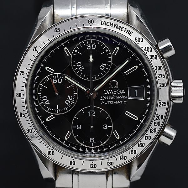 1円 稼働 良品 オメガ スピードマスター cal.1152 3513.50 AT/自動巻 クロノグラフ デイト 59792193 黒文字盤 メンズ腕時計 KOR 0091410