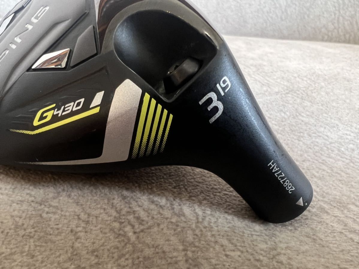 ピン G430 ハイブリッド 3U 19° ヘッドのみ 純正ヘッドカバー 付属品有