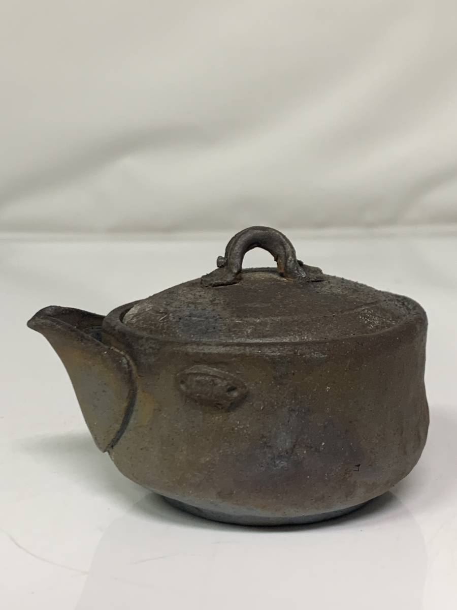 備前焼 茶道具 手捻り 宝瓶/急須 半泥多造E 共箱 正規品，格安 【公式