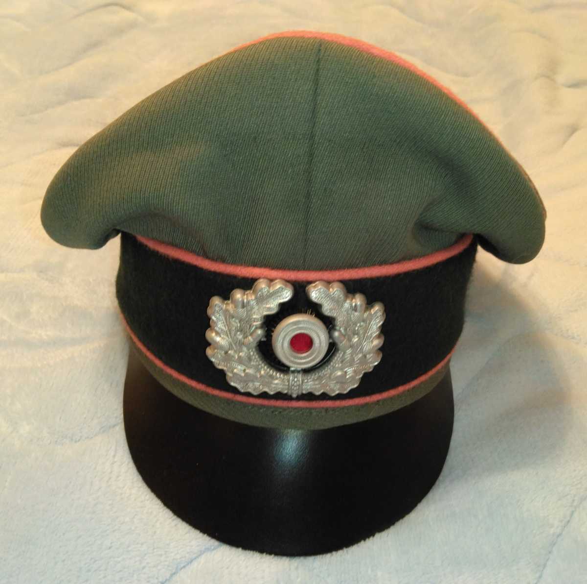 制帽 ドイツ 国防軍 WW2 ドイツ国防軍 将校制帽 機甲科 レプリカ 中古