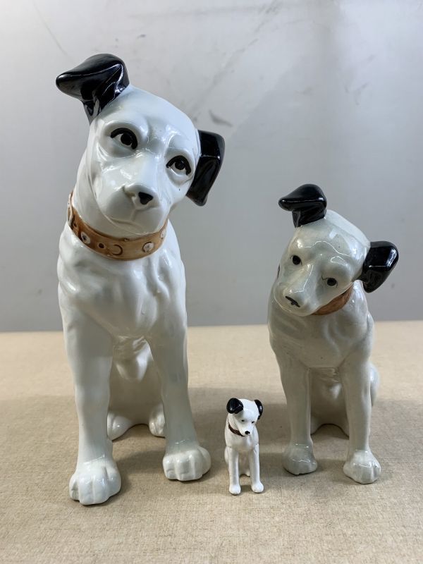 ビクター犬ニッパーの陶器置物 3体セット 【公式通販】