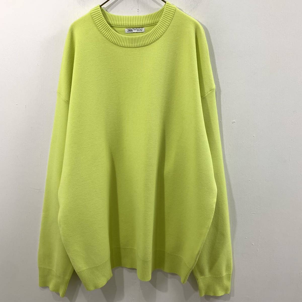 ZARAオーバーサイズネオンカラーニットセーター ZARA ネオンカラー プルオーバーニット 長袖ニット ニットセーター