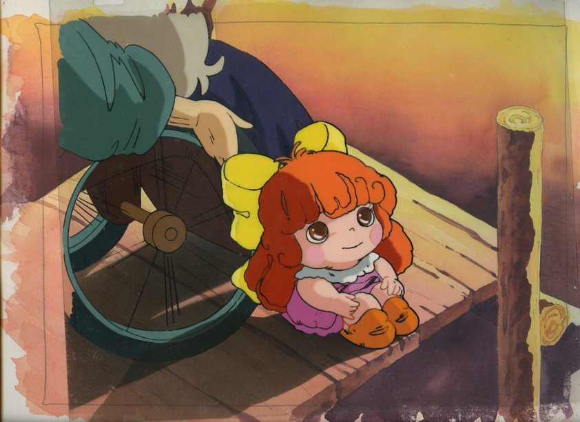 Aセル画　とんがり帽子のメモル（背景付）　其の281