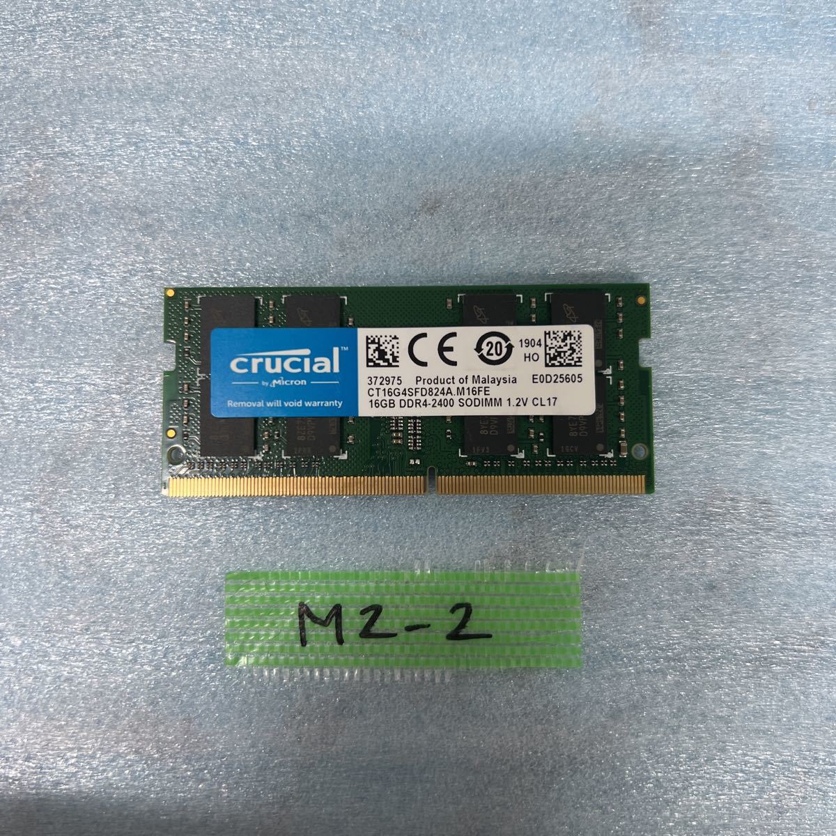 MZ-2 激安 ノートPC メモリ crucial 16GB DDR4 2400 動作品 同梱可能