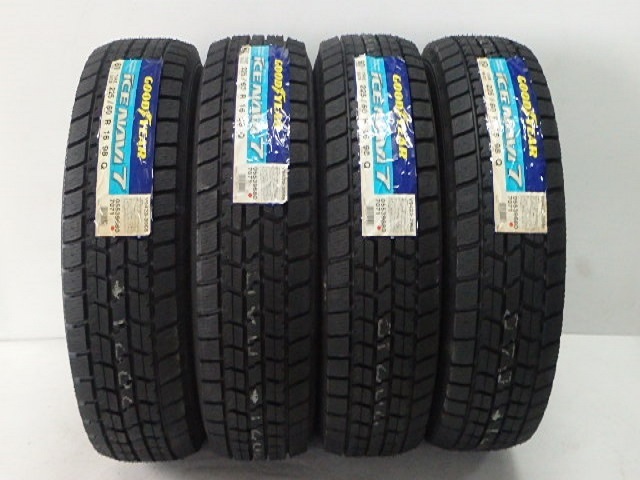 グッドイヤー ICE NAVI 7 225/60R16 98Q 新品処分 4本セット スタッドレスタイヤ 2019年製