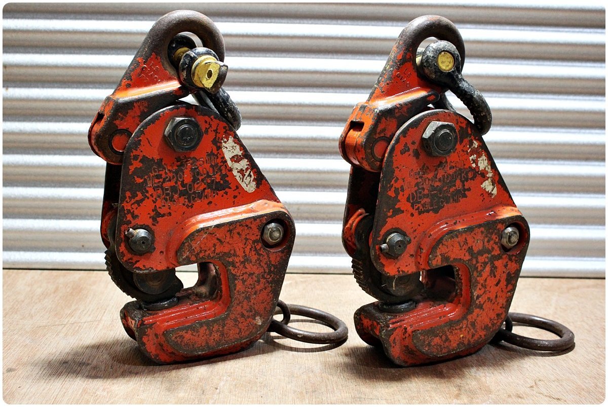 【中古】即決あり 2台セット イーグルクランプ 形鋼横つり用クランプ G-1t 3-25 1000kg