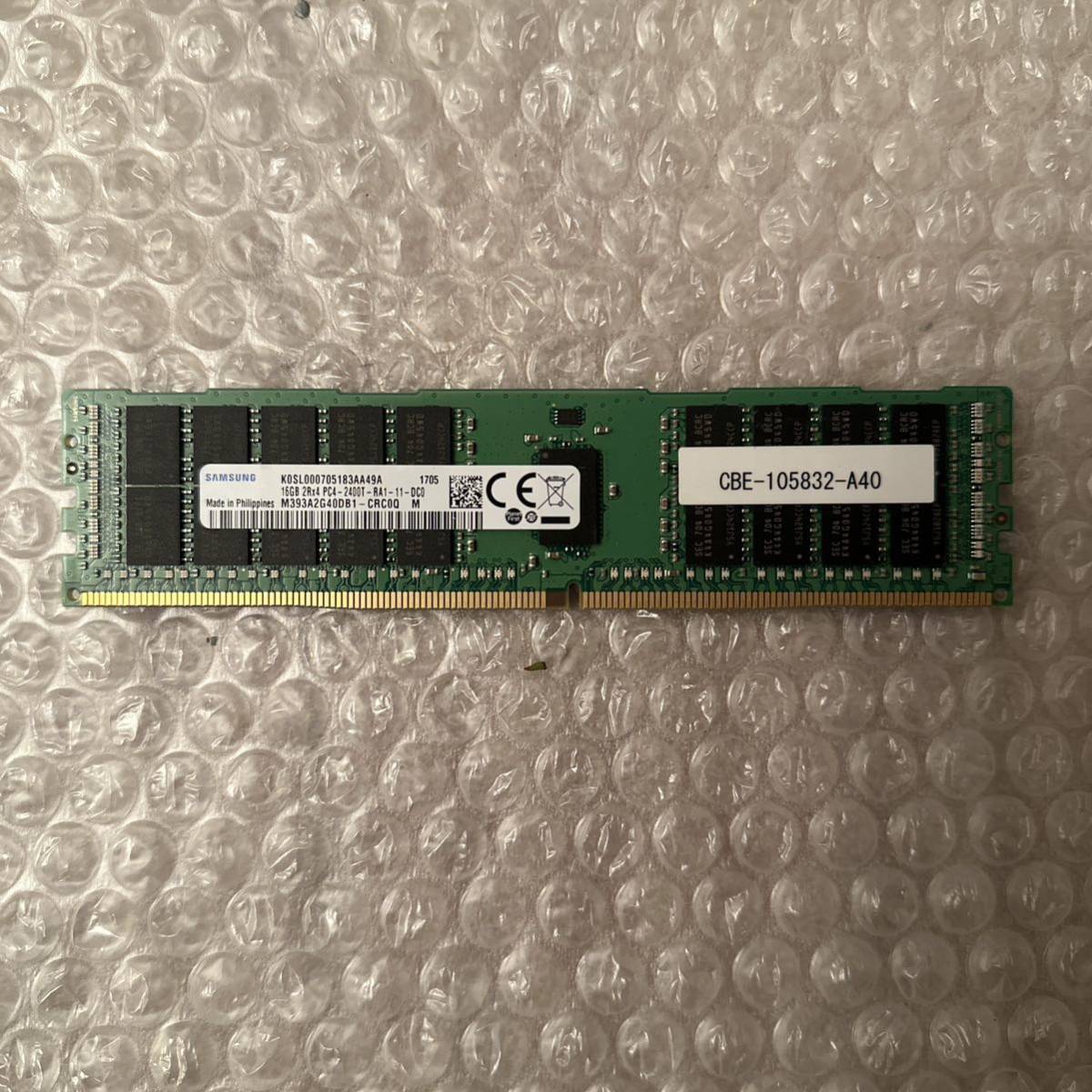 SAMSUNG16GB 2Rx4 PC4-2400Tサーバー用メモリ16枚セット