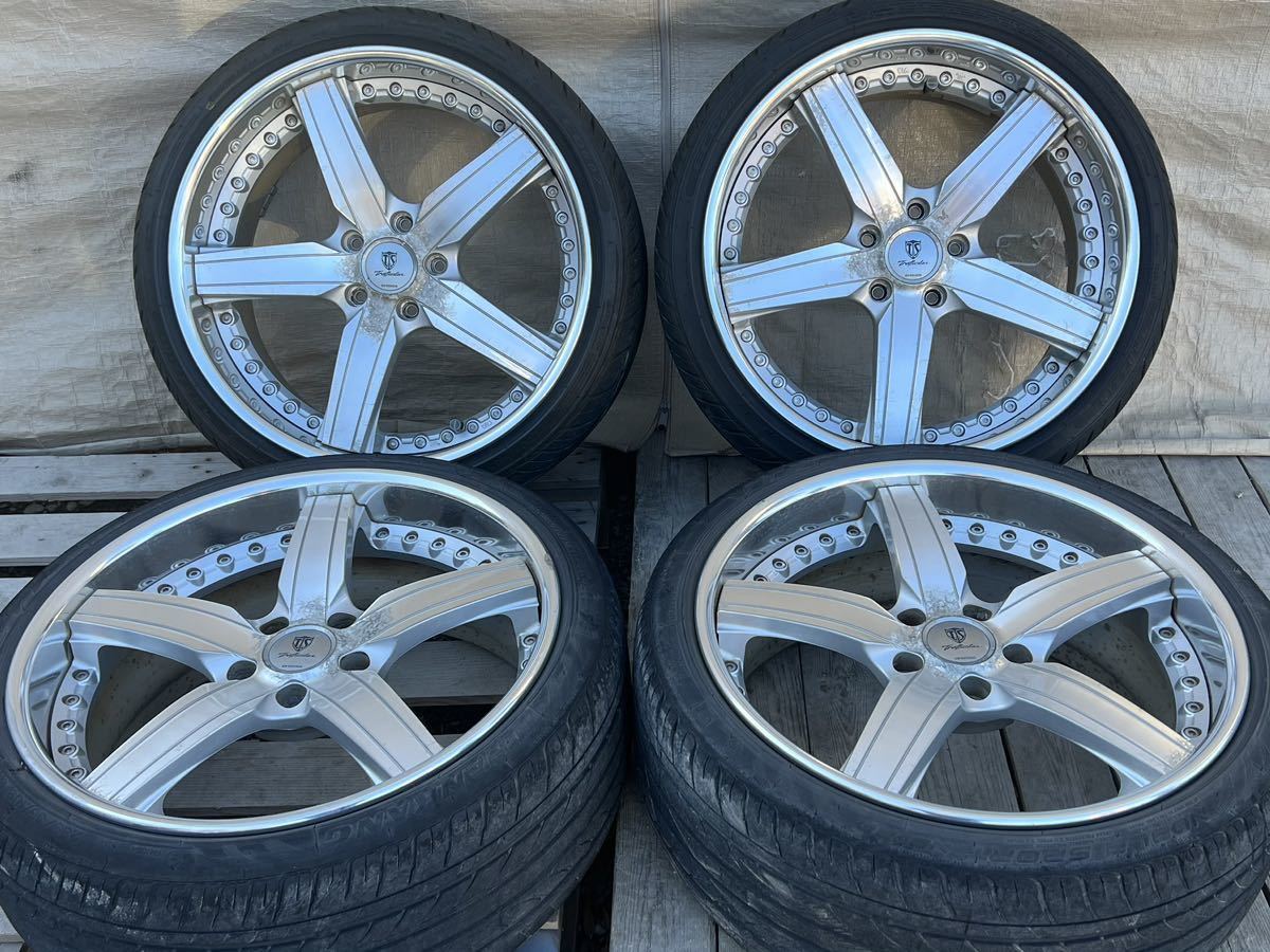 希少品 リバーサイド トラフィックスター STR 19インチ19×8.5J+32 19×9.5J +41 PCD114.3 5穴 タイヤ付 235/35ZR19 265/30ZR19 売り切り トラフィックスター リバーサイド STR 19インチの -トラフィックスター 最終値下げ］トラフィックスターSTR19
