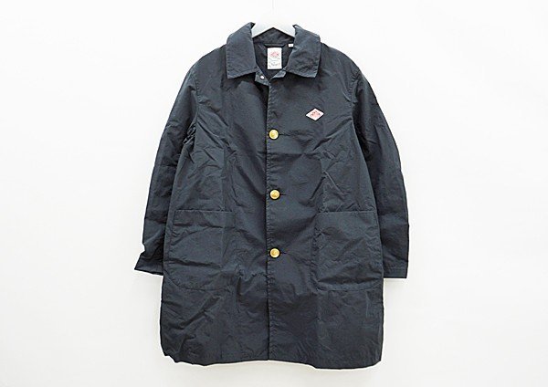 ◇美品【DANTON ダントン】ナイロン ステンカラーコート チャコールグレー 38