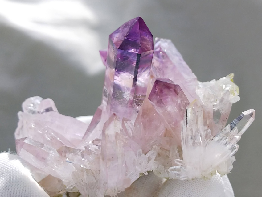 ベラクルスアメジスト クラスター 紫水晶 結晶 原石 標本 約130ct