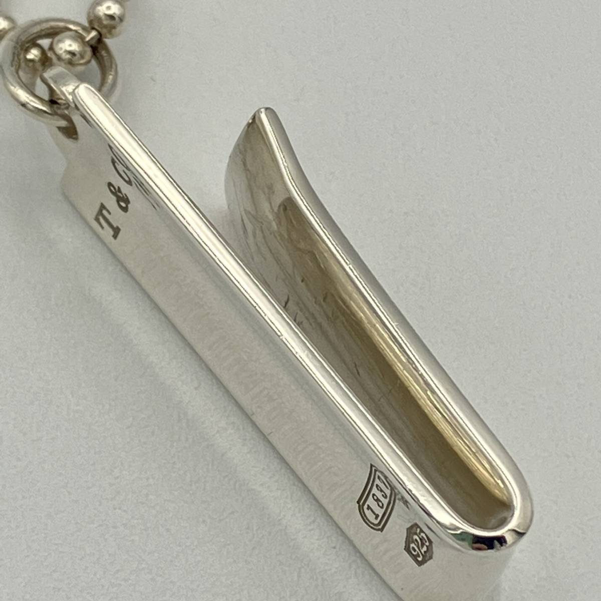 希少・廃盤品 ティファニー 1837 クリップ ID ネックレス ボールチェーン ☆ 1円 希少 ティファニー 1837 ID カード ホルダー ロング ボール
