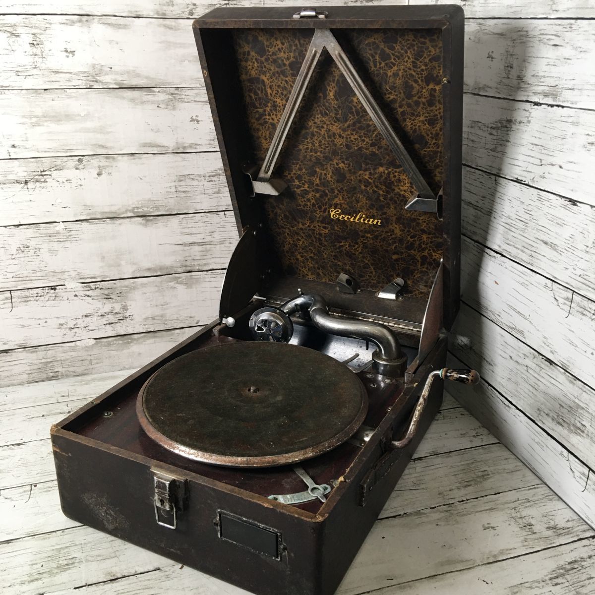 蓄音機 アンティーク レコード プレーヤー gramophone 詳細不明 動作 