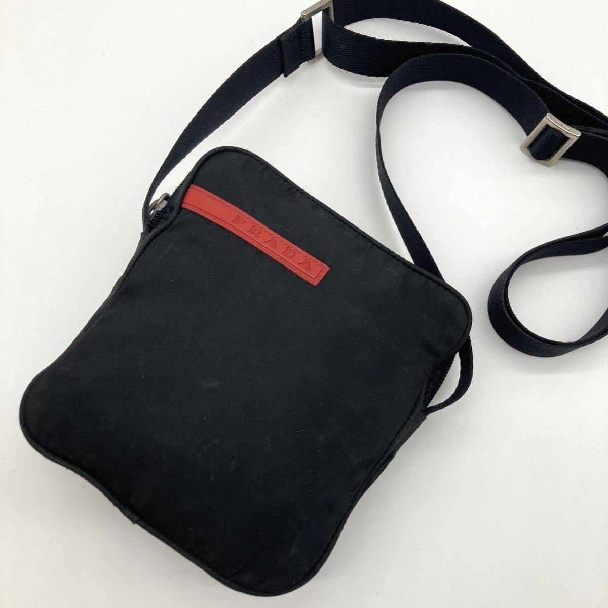 PRADA プラダ テスート ショルダーバッグ レザー ブラック　BT0521 1円 プラダ PRADA ショルダー V166 FS9216 1円〜 プラダ PRADA