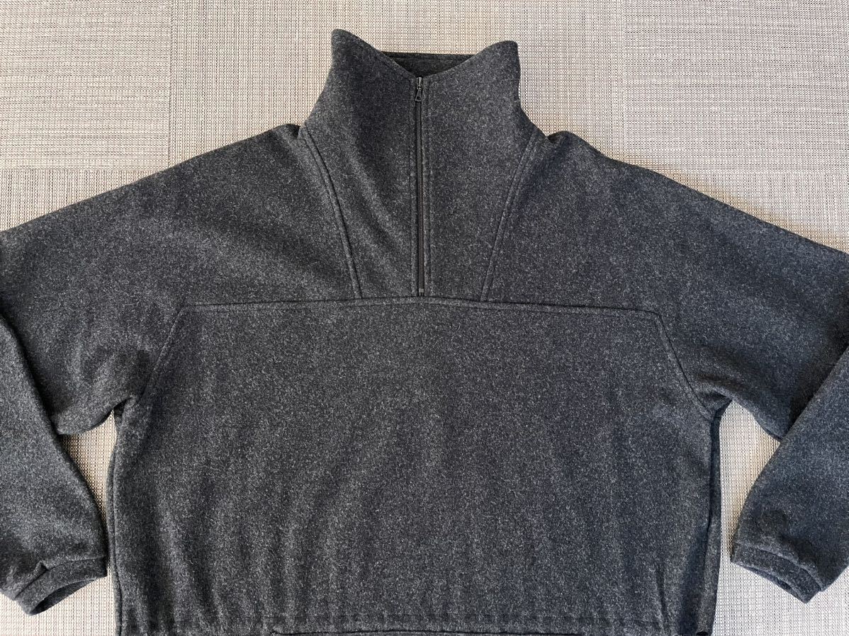 中古】COMOLI ウールジャージプルオーバー サイズ2 チャコール 