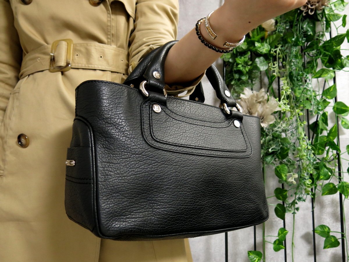超美品○CELINE セリーヌ○ブギーバッグ○カーフ レザー 本革○ハンド 