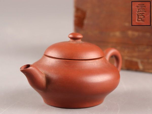 中国古玩 唐物 朱泥急須 中国宜興（煎茶壷宜興紫砂）D123