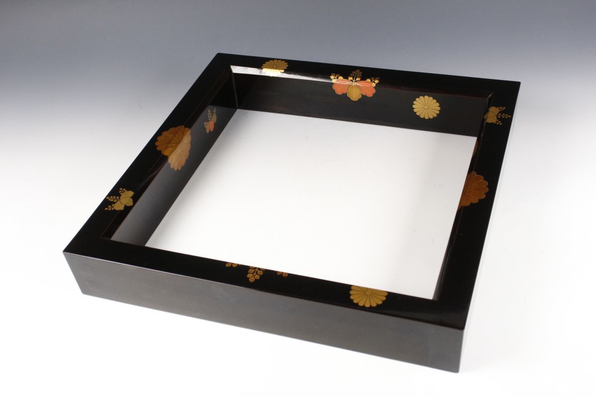 ☆【一美堂】☆茶道具☆輪島塗 塗師 佐藤貞一作☆高台寺(菊