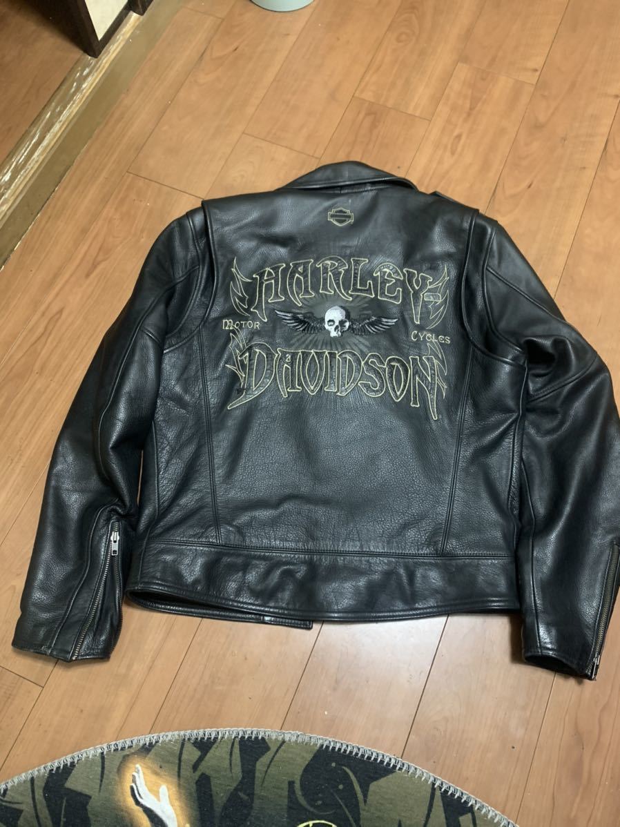 本革】ハーレーダビッドソン レザー ライダースジャケット 2WAY 黒 M 
