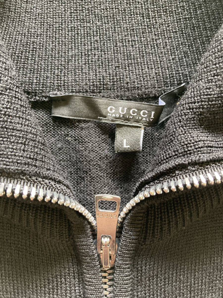 最高峰】GUCCI グッチ シェリーライン ウールジップセーター ニット L