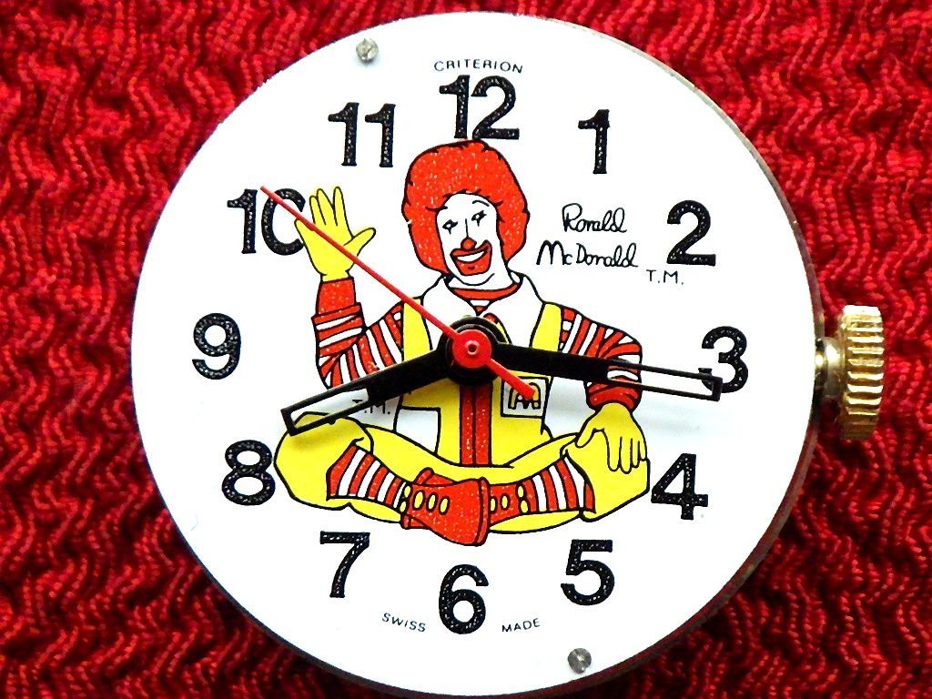 レア☆1970年代 マクドナルド スイス製 手巻腕時計マック ノベルティ 