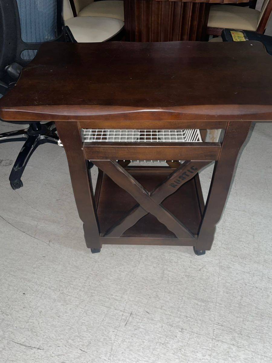 カゴ付き karimoku カリモク RUSTIC ルスティック ワゴンテーブル