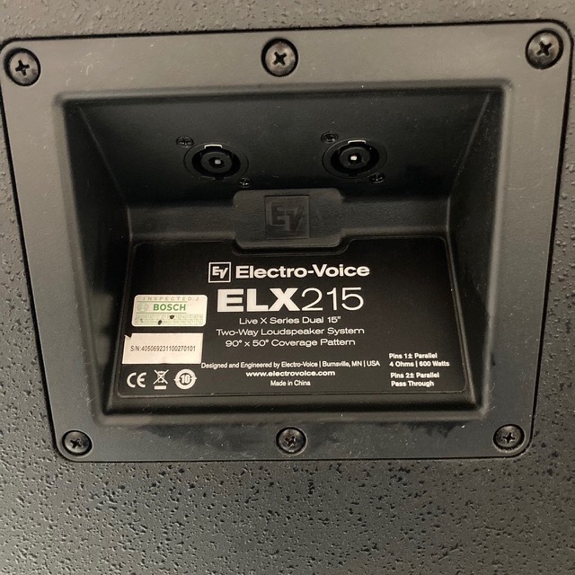 委託品】 Electro-Voice / ELX 215 フルレンジスピーカー 2台セット