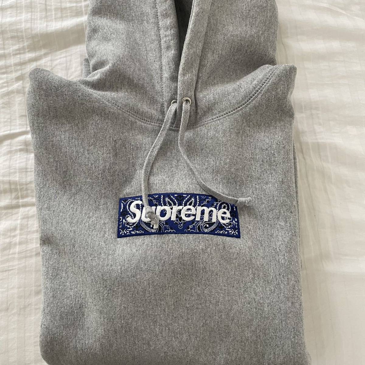 Supreme Bandana Box Logo Hooded Sweatshirt Grey Sサイズ 美品 