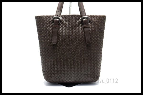 新タグ希少美中古■BOTTEGA VENETA イントレチャート レザー トートバッグ ボッテガヴェネタ■0202nc687425