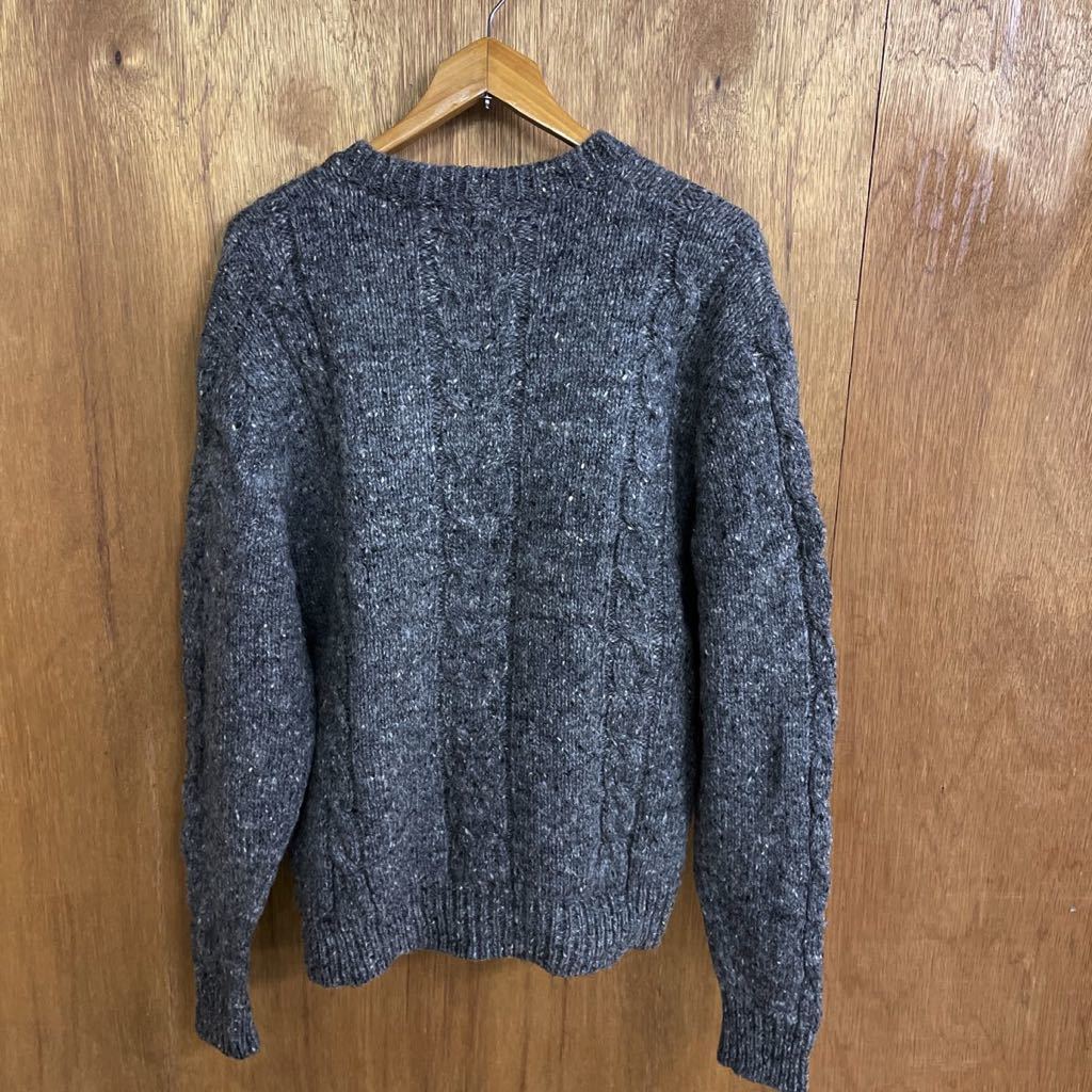 Papas パパス ローゲージニット セーター グレー