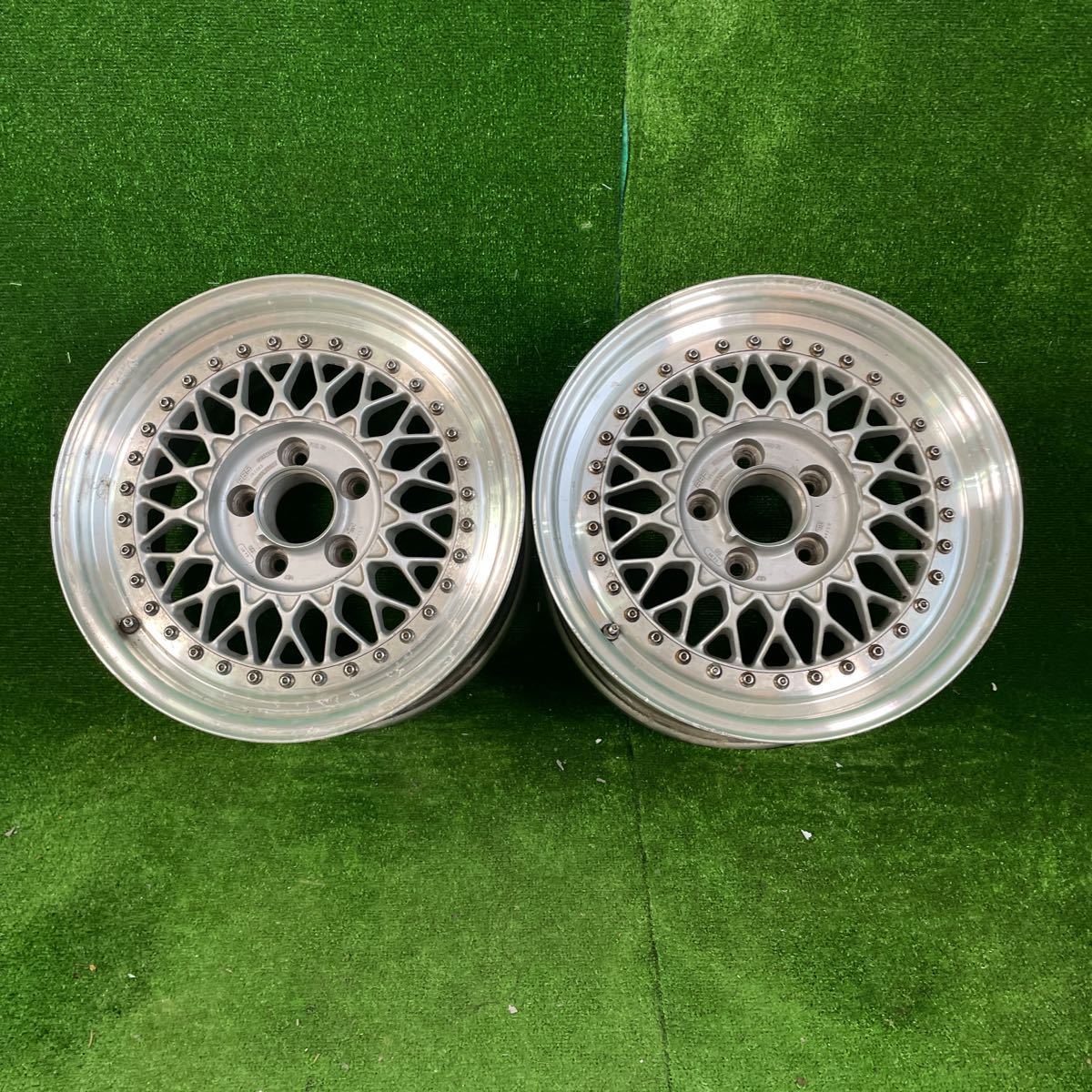 211.BBS RS246 16×9J +41 114.3 5H 2本 ハブ径約66 メッシュホイール 