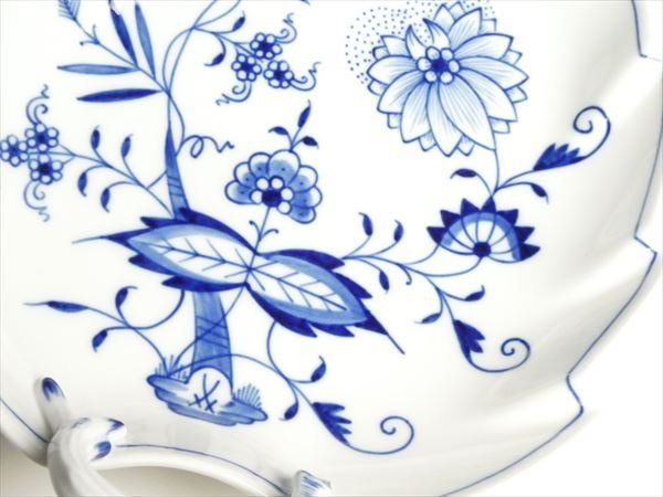 k61 Meissen マイセン ブルーオニオン リーフ ディッシュ プレート