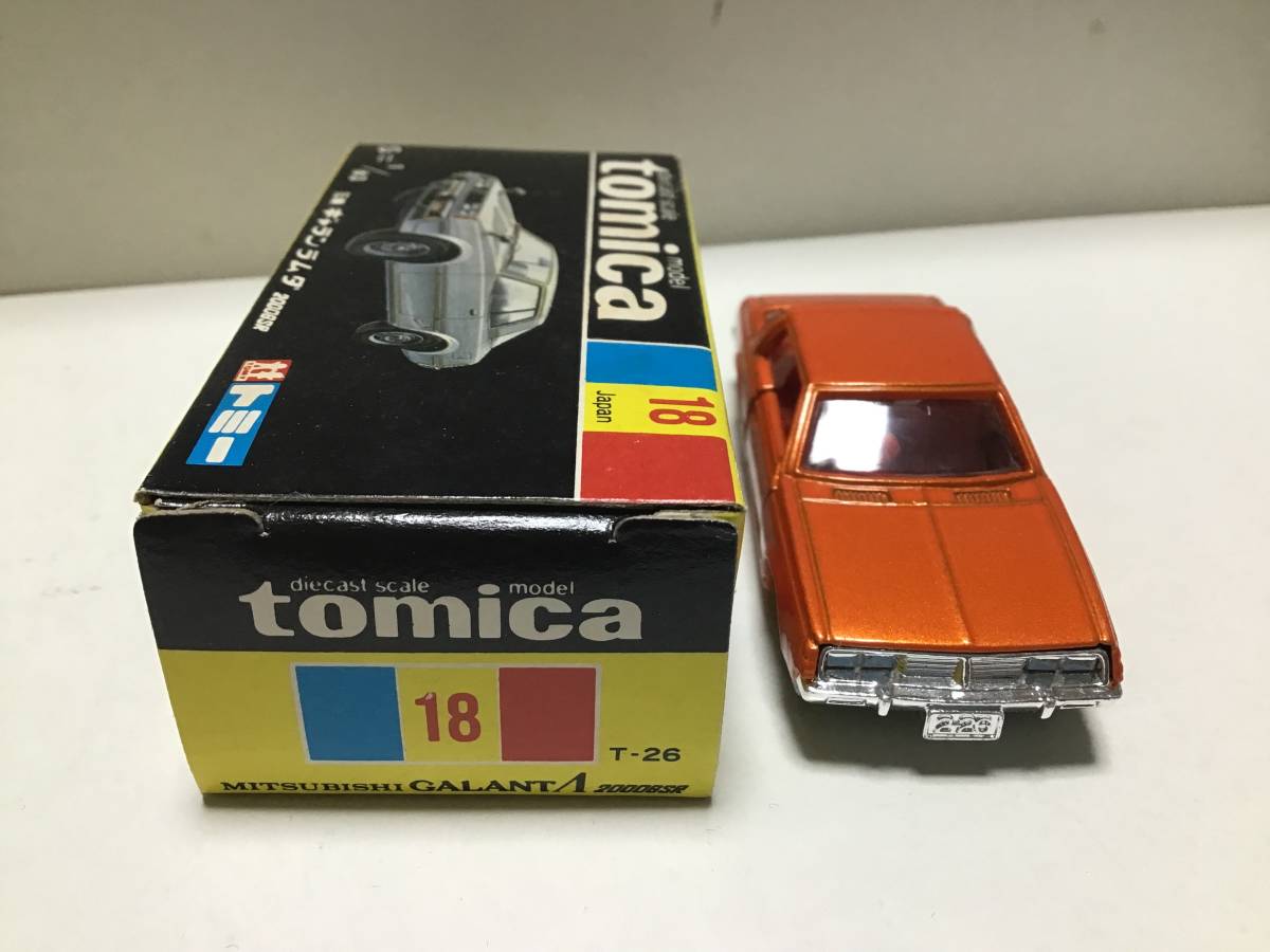 トミカ 黒箱 18 三菱 ギャラン ラムダ 2000GSR 日本製 赤シート トミカ