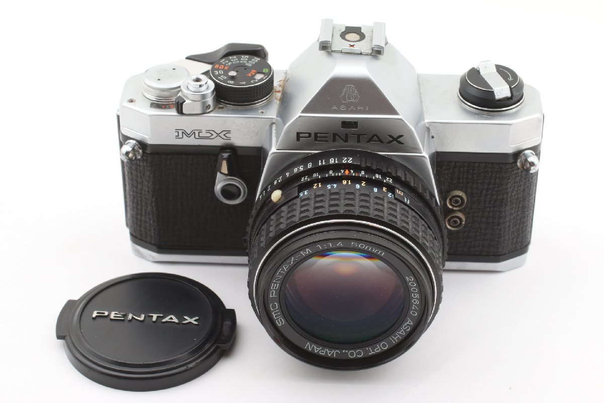 ★必見！★ Pentax ペンタックス MX シルバー フィルムカメラ smc M 50mm f/1.4 レンズ付き 現状品