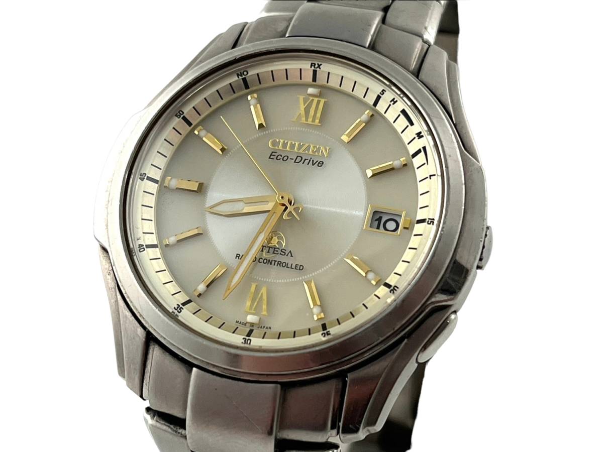 T1☆稼働☆ CITIZEN/シチズン【ATTESA アテッサ デイト チタン】電波 