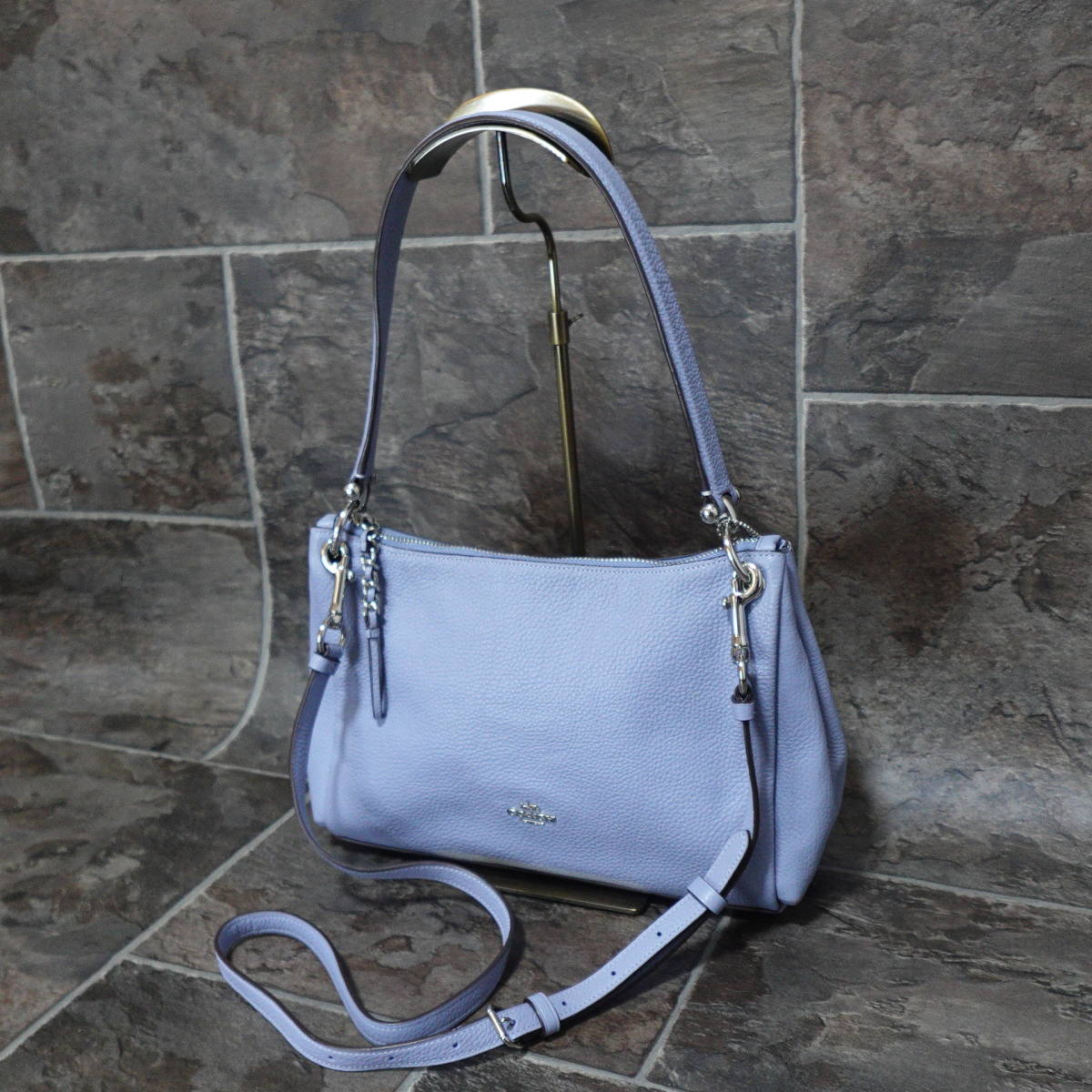 COACH コーチ ショルダーバッグ ライトブルー 水色(ハンドバッグ 