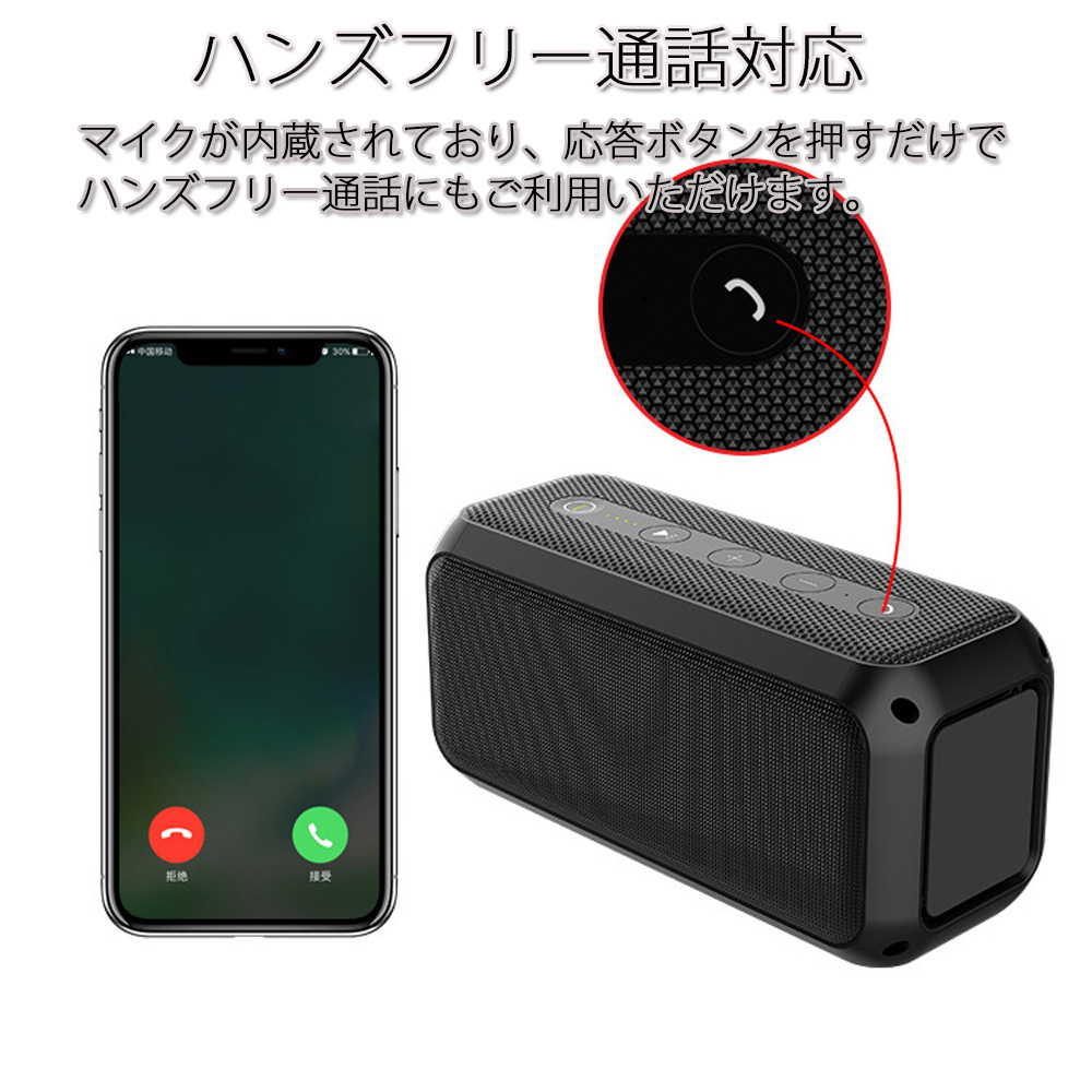ワイヤレススピーカー Bluetooth5.0対応 充電式バッテリー内蔵 最大出力20W 重低音 TWS対応 軽量 ポータブル マイク内蔵 90日保証 スピーカー 防水 マイク内蔵 Bluetooth5.0対応 スピーカーセット 超ミニBluetooth5.0