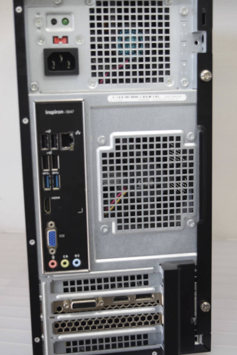 ノートスリーブ ブラック×ブラック BIOS-OK DELL Inspiron 3847 i5-4460 8GB HDD無 GTX1050Ti-4GB 中古品