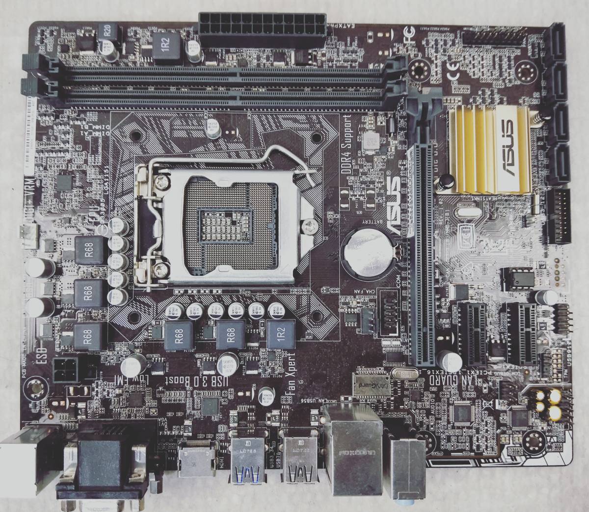 【中古パーツ】BIOS確認のみ、ASUS H110M-A マザーボード ＩＯパネル付 LGA1151 ■MB2180