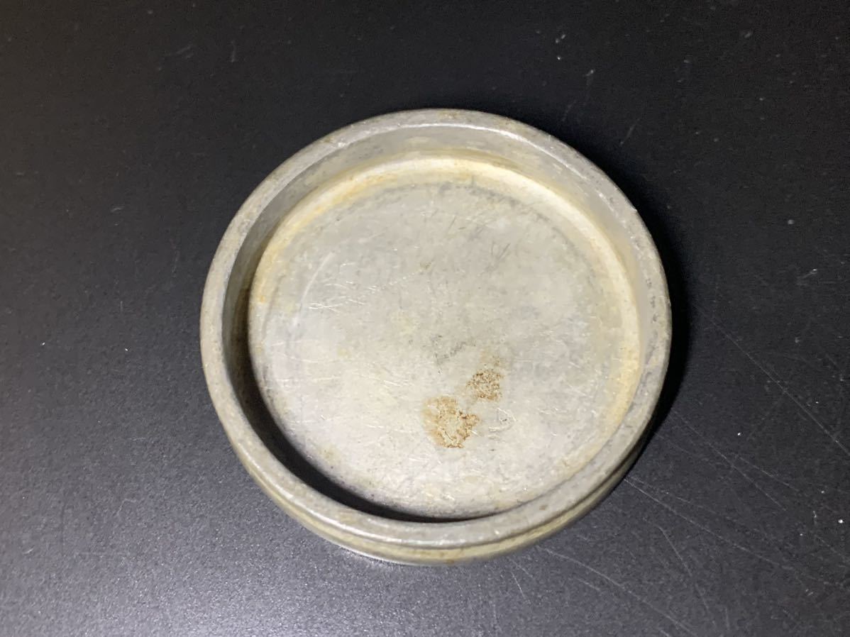 唐物 永好 古錫茶壷 茶入 約184g 古玩 骨董 煎茶道具 （C66H）(錫製