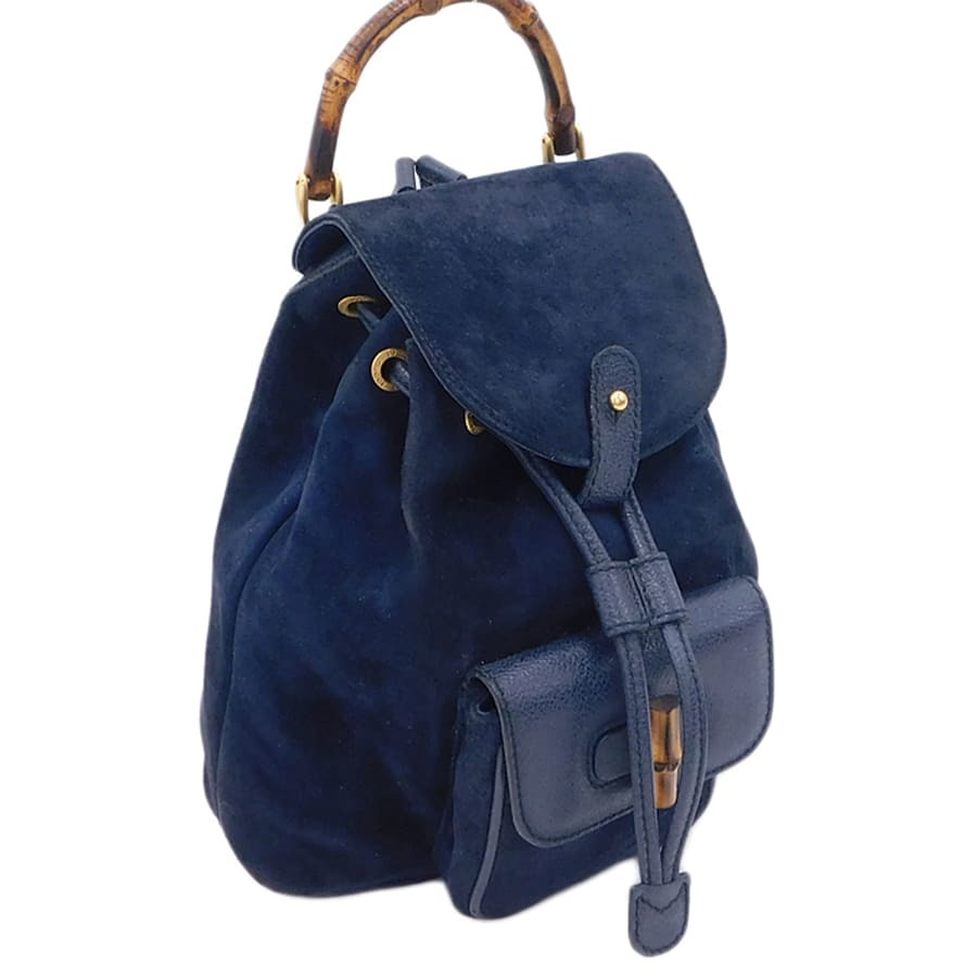1円 □ 美品 グッチ リュック バンブー 003・3444・0030 スウェード