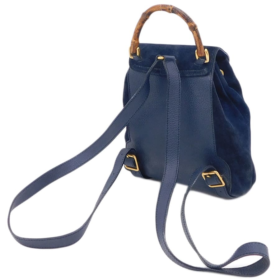 1円 □ 美品 グッチ リュック バンブー 003・3444・0030 スウェード