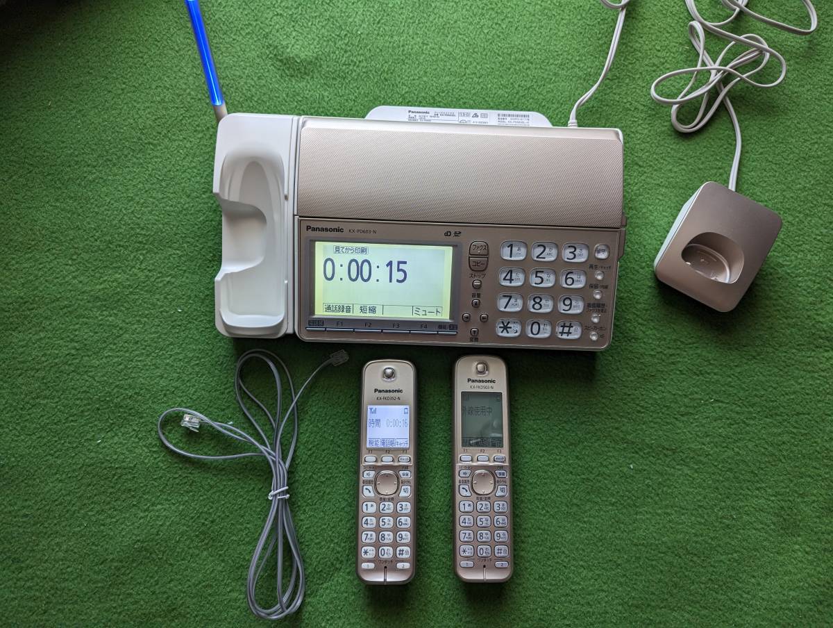 【超美品】パナソニック おたっくす デジタルコードレスFAX 子機1台付き シャンパンゴールド KX-PD603DL-N