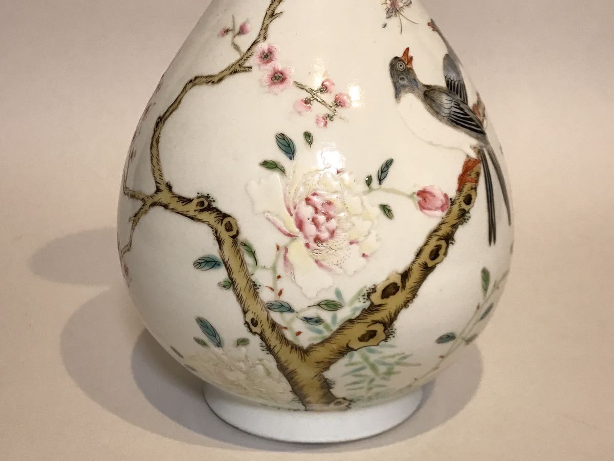 希少 花瓶 花生 唐物 中国美術 清時代 同治年製 色絵 希少 花瓶 花生 唐物 中国美術 清時代 同治年製 色絵 中国美術清〜民国