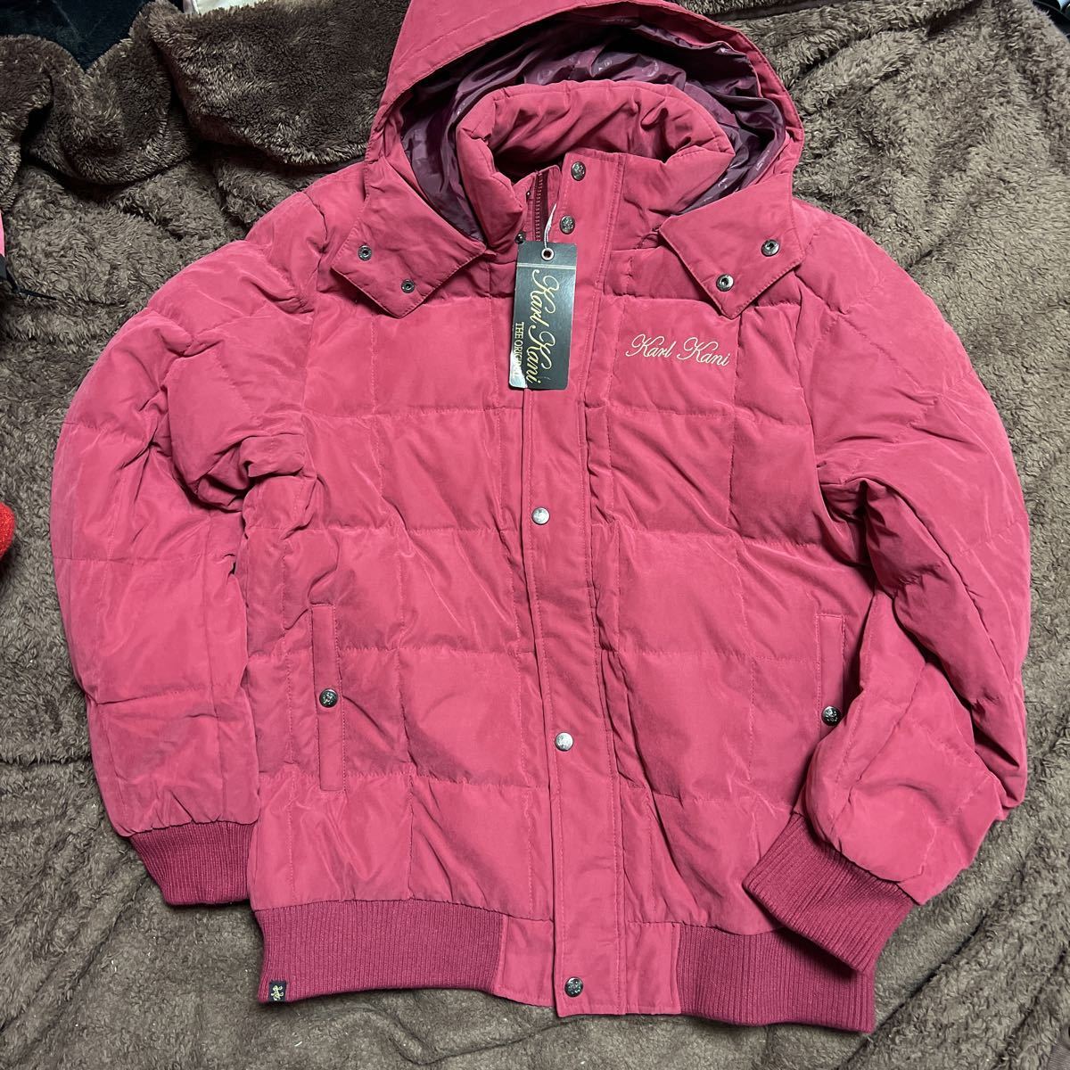 新品激安！ゴルフにオススメ！カールカナイ　ピーチスキンナイロンダウンジャケットXXL定価33800円　送料全国520円