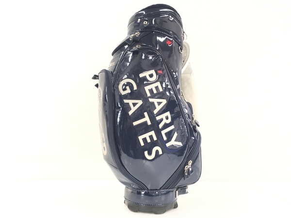 PEARLY GATES PGトーナメント エナメルキャディバッグ ネイビー 5分割