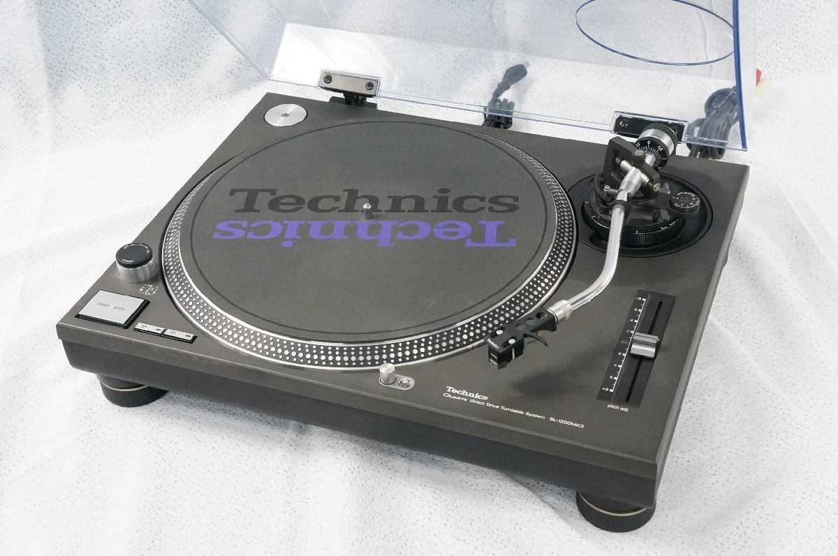 Technics SL-1200MK3-K 動作品 SHURE M44G付 22◇(2)Technics/テクニクス ターンテーブル SL-1200MK3 動作確認済